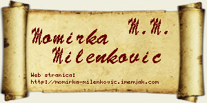 Momirka Milenković vizit kartica